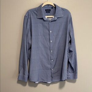 Nautica Blue Casual Button Down Shirt